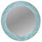 Head West Sea Glass 2 Tile Framed Round Wall Vanity Mirror - 30" x 30"